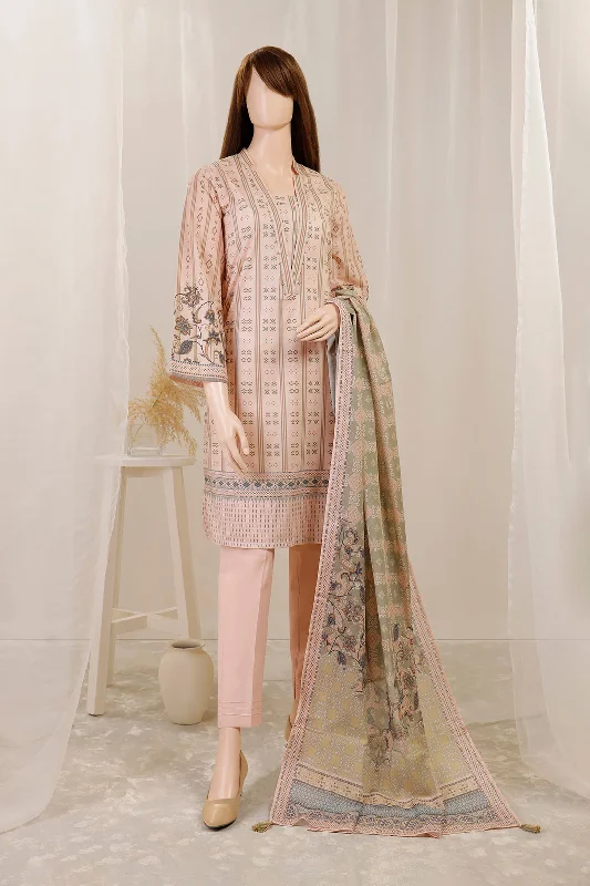 Unstitched Printed Lawn 2 Piece (Shirt/Dupatta)