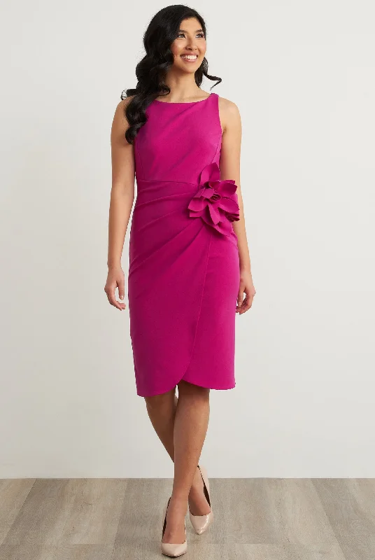 Lace DressJoseph Ribkoff Fuschia Flower Adornment Dress - 211469