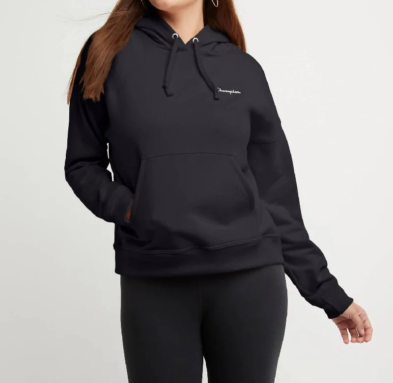 Pocketed HoodiesWomen's Powerblen Hoodie Script In Black