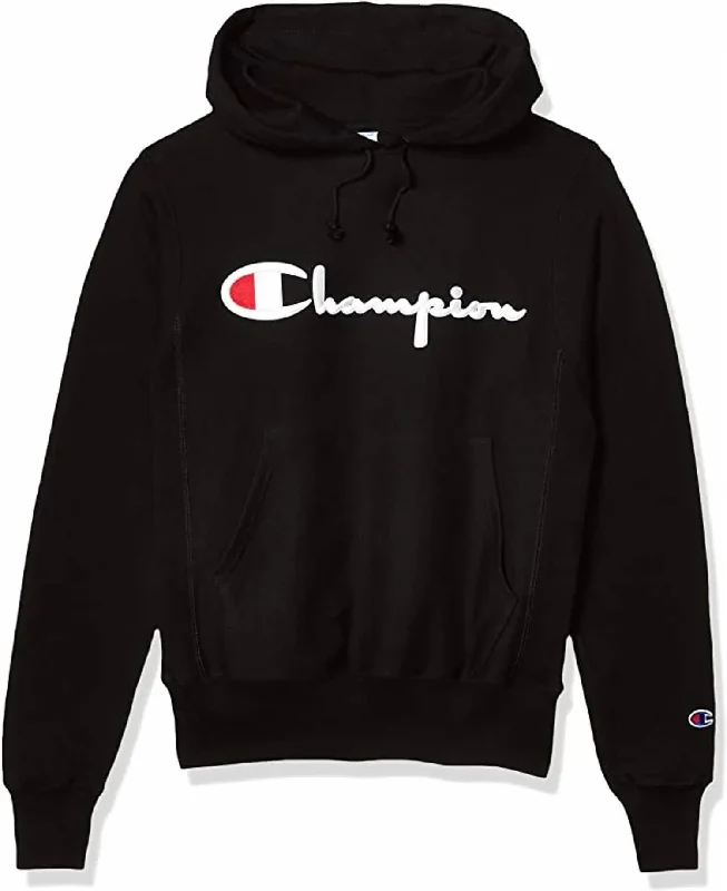 Pullover HoodiesReverse Weave Hoodie Script In Black