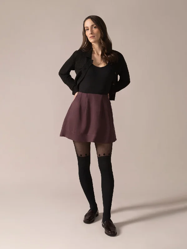 A-Line Eco Twill OTK Skirt in PlumUniform Skirt