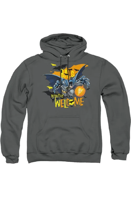 Travel SweatshirtsBatman Bats Welcome Adult Pull Over Hoodie / Hooded Sweatshirt