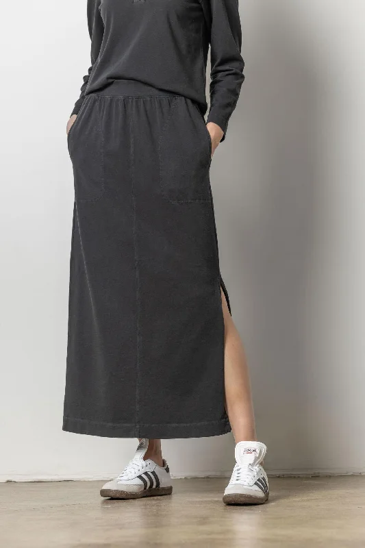 Lilla P - Maxi Skirt With Pockets - BlackUtility Skirt