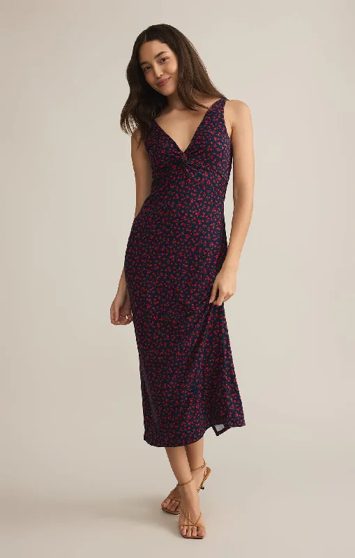 One-shoulder DressEleve La Rosa Ditsy Midi Dress