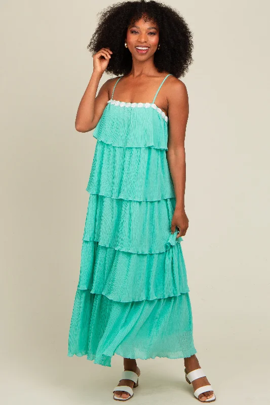 Gala DressAqua Ruffle Tiered Maxi Dress