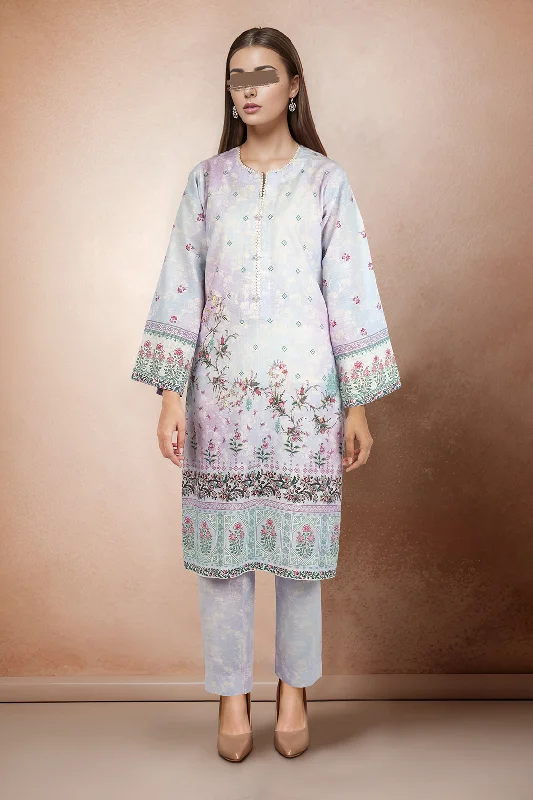 Printed Khaddar Stitched 2 Piece (Shirt/Trouser)