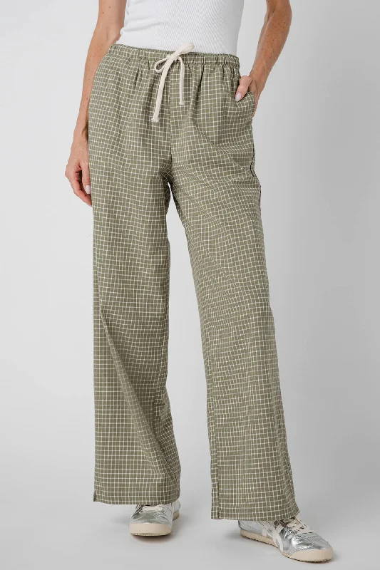 Dress PantsButtermelon Drawstring Checkered Pants