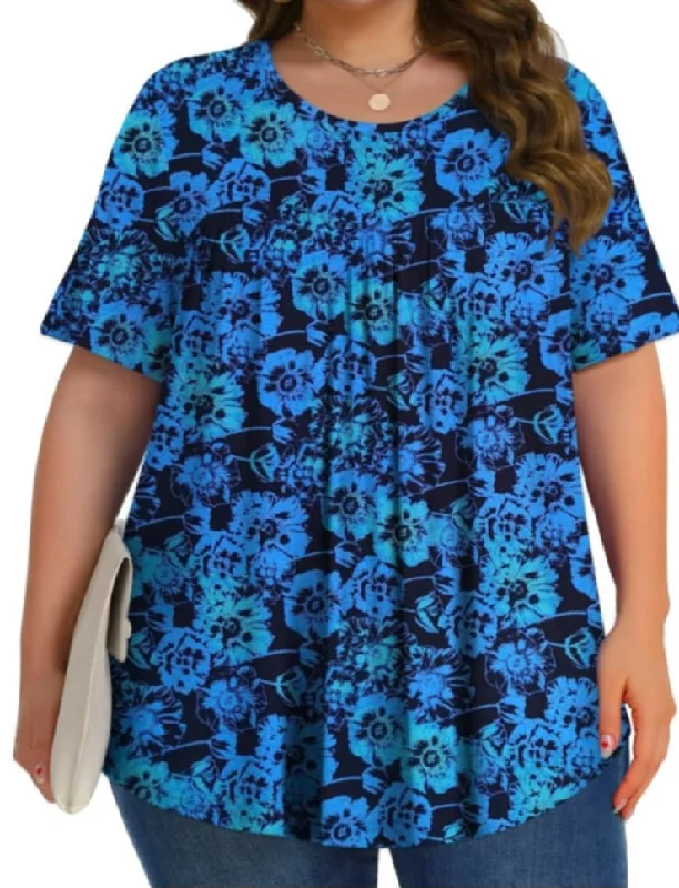 Fishing ShirtsGorgeous Black Blue Floral Shirt Top