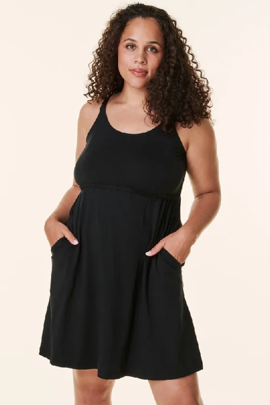 Bridal GownBlack Bravado Drop Front Nursing Maternity Dress