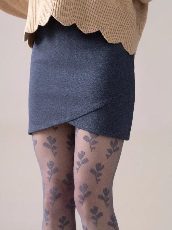 Tulip Ease Knit OTK Skirt in Heather LakeOver Skirt