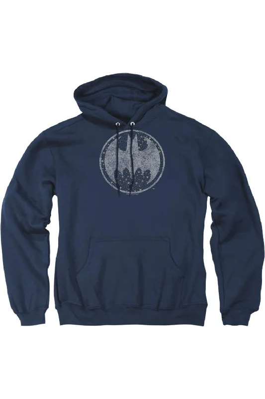 Luxury HoodiesBatman Starry Night Shield Adult Pull Over Hoodie / Hooded Sweatshirt