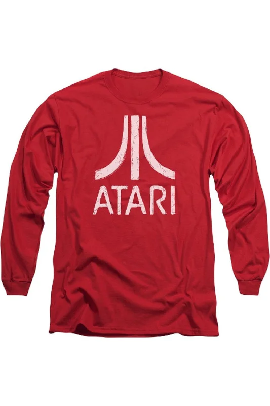 Atari Rough Logo Long Sleeve Adult Tee / T-Shirt