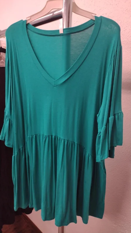 Urban ShirtsSolid Teal Turquoise Shirt Top