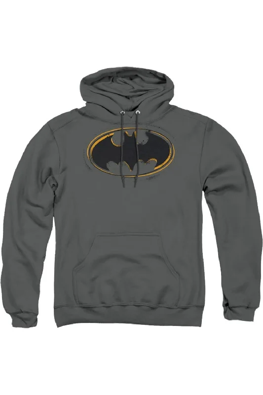 Layered SweatshirtsBatman Spray Paint Logo Adult Pull Over Hoodie / Hooded Sweatshirt