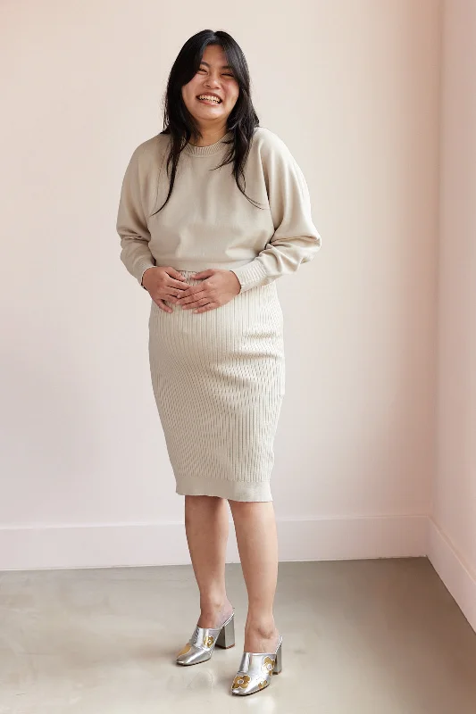 Cozy Dress + Sweater Maternity SetLuxury Knit Tops