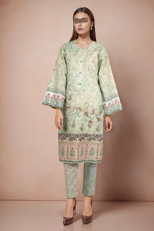 Printed Khaddar Stitched 2 Piece (Shirt/Trouser)