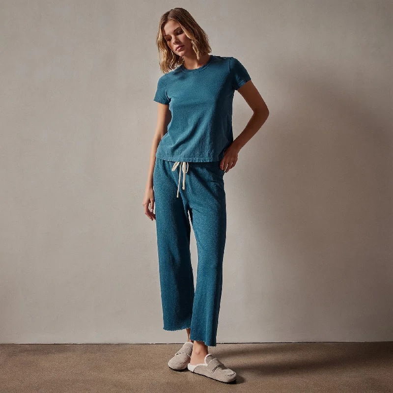 Striped PantsVintage French Terry Cutoff Sweatpant - Teal Pigment