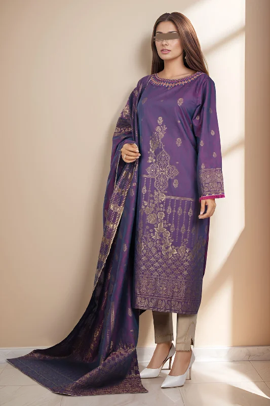 Embroidered Cotton Jacquard Stitched 2 Piece (Shirt/Dupatta)