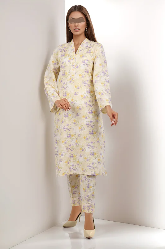 Printed Khaddar Viscose Stitched 2 Piece (Shirt/Trouser)