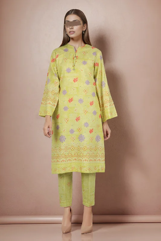 Printed Khaddar Viscose Stitched 2 Piece (Shirt/Trouser)