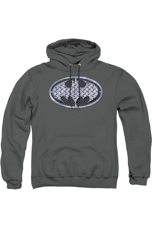 Lounge HoodiesBatman Steel Mesh Shield Adult Pull Over Hoodie / Hooded Sweatshirt