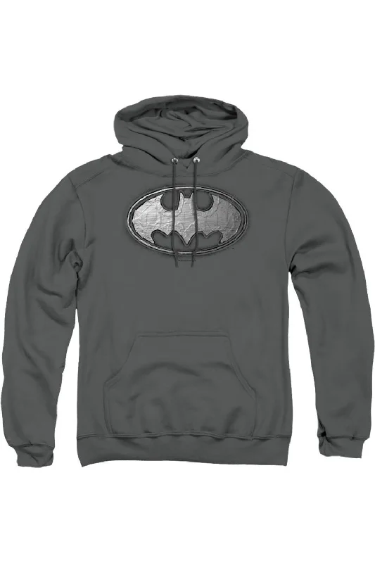 Colorblock HoodiesBatman Duct Tape Logo Adult Pull Over Hoodie / Hooded Sweatshirt