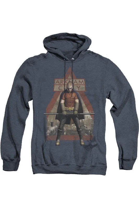 Oversized HoodiesBatman Arkham City Arkham Robin Adult Heather Hoodie / Hooded Sweatshirt