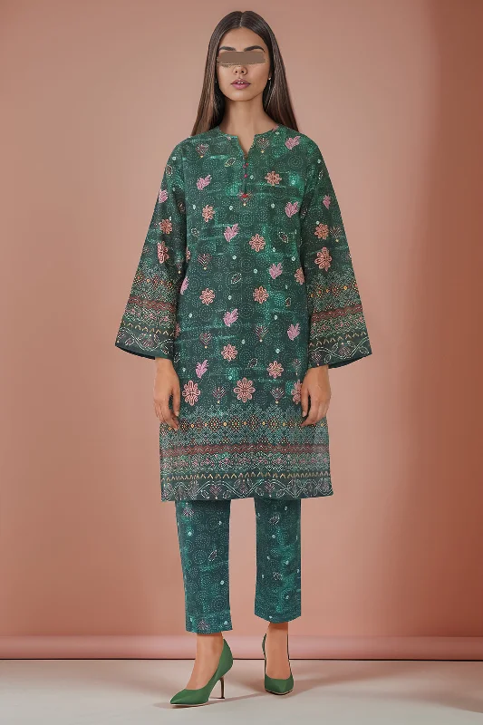 Printed Khaddar Stitched 2 Piece (Shirt/Trouser)