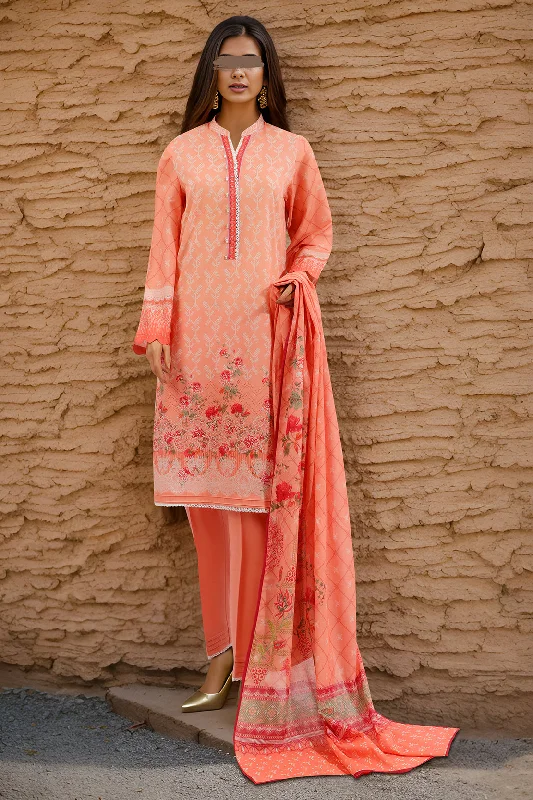 Unstitched Printed Lawn 2 Piece (Shirt/Dupatta)