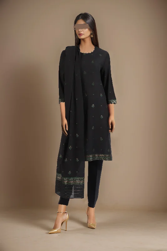 Unstitched Jacquard Cotton 2 Piece (Shirt/Dupatta)