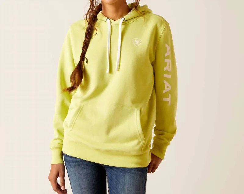 Embroidered SweatshirtsLogo Hoodie In Celery Green