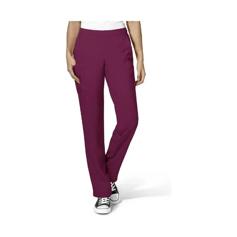 Ripped JeansWonderWink Women's Flat Front Cargo Scrub Pant - Wine