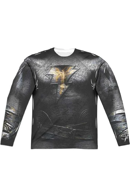 Black Adam Outfit Long Sleeve Adult Poly Crew Tee / T-Shirt