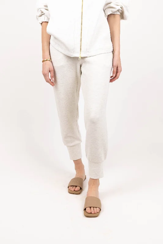 Wide-legThe Slim Cuff Pant 25" - Ivory Marl