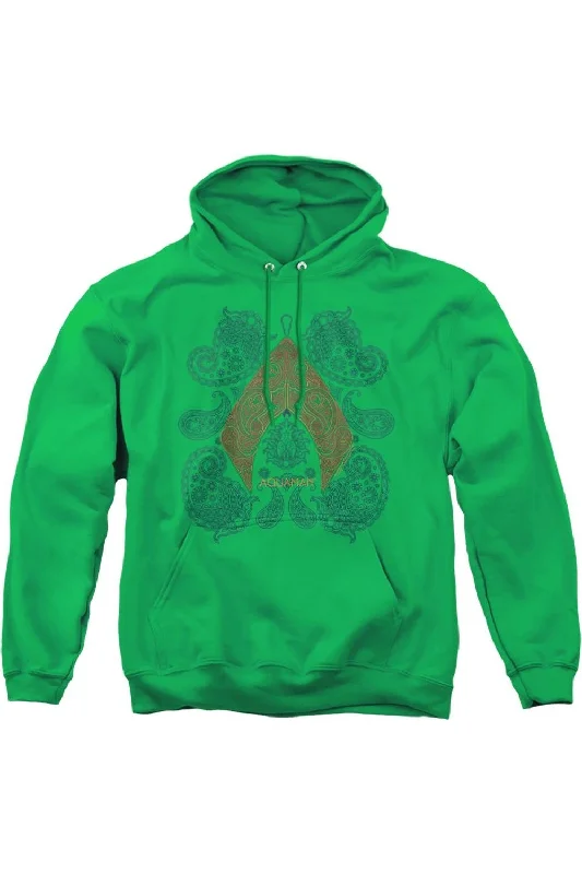 Sequined HoodiesAquaman Movie Aquaman Paisley Adult Pull Over Hoodie / Hooded Sweatshirt