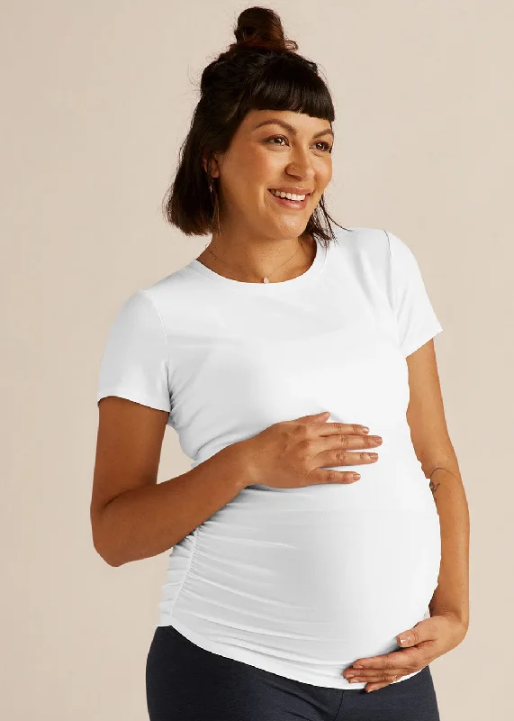 Thermal T-ShirtsBeyond Yoga Featherweight One And Only Maternity Tee - White