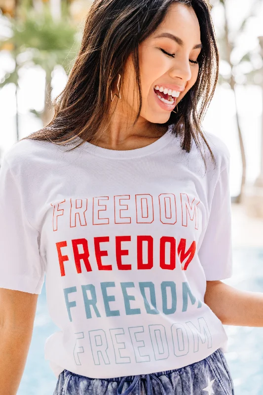 Fishing T-ShirtsFreedom White Graphic Tee