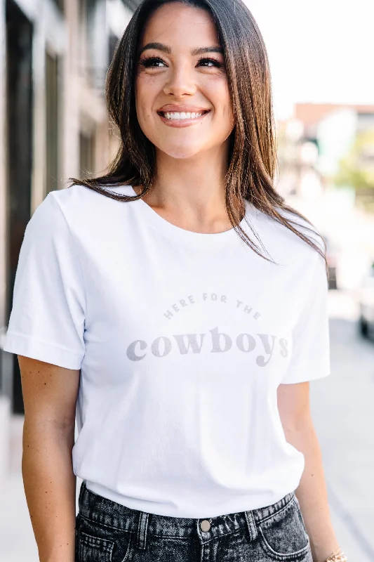 Branded T-ShirtsHere For The Cowboys White Graphic Tee