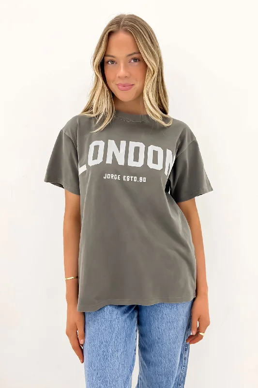 Luxury T-ShirtsLondon Tee Charcoal