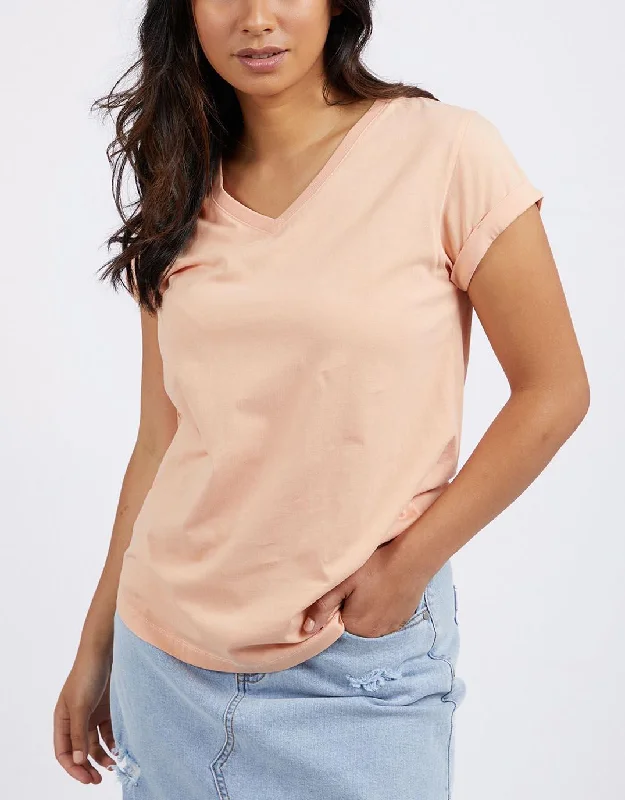 Recycled Fabric T-ShirtsManly Vee Tee - Melon