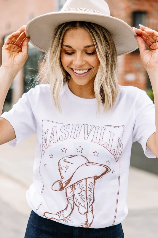 Sports Team T-ShirtsNashville White Graphic Tee