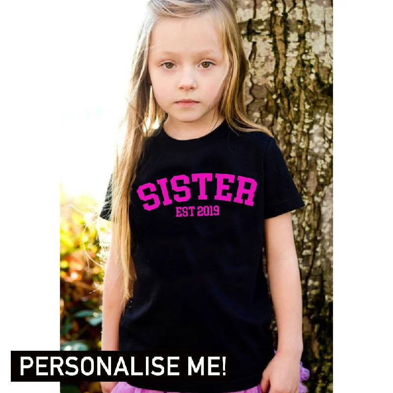 Reflective T-ShirtsPersonalised Sister Established College Tee (MRK X)