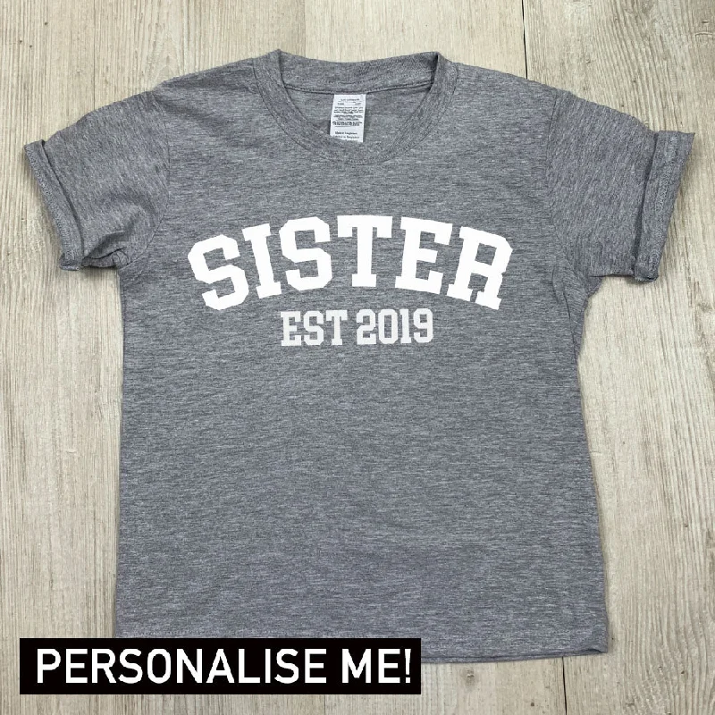 Velvet T-ShirtsPersonalised Sister Established College Tee (MRK X)