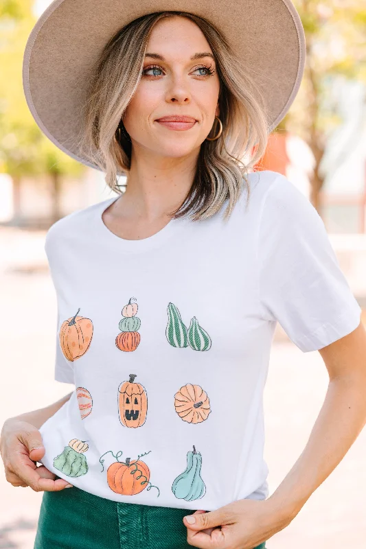 Travel T-ShirtsPumpkin Season White Graphic Tee