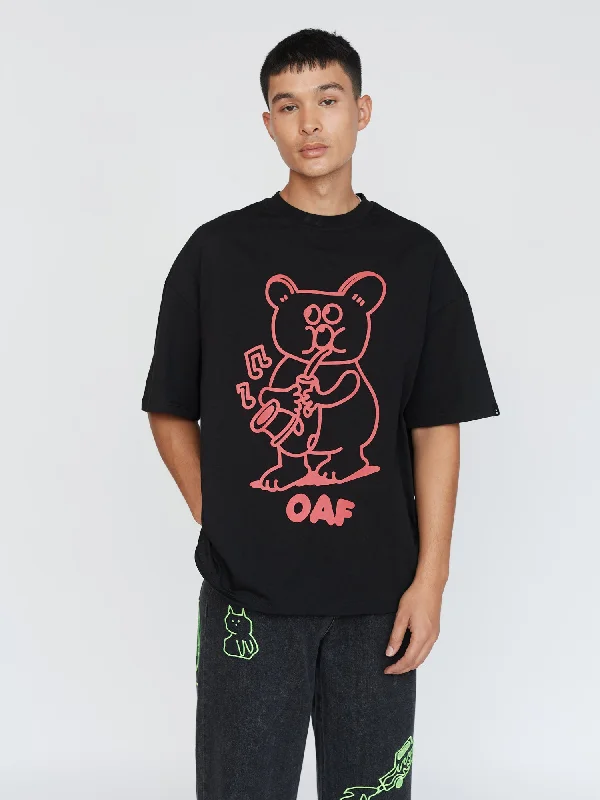 Boat Neck T-ShirtsSaxy Bear Unisex Tee