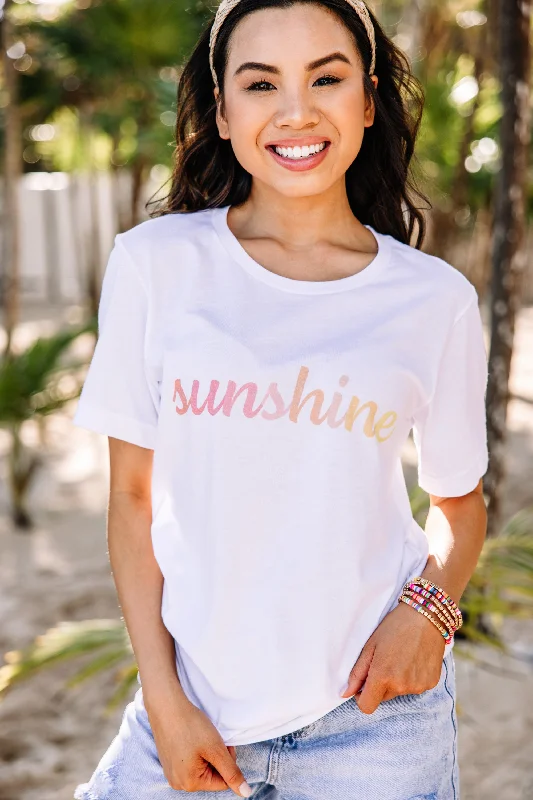 Athletic T-ShirtsSunshine White Graphic Tee