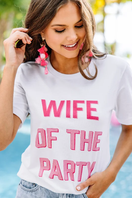 Hip-Hop T-ShirtsWife Of The Party White Graphic Tee