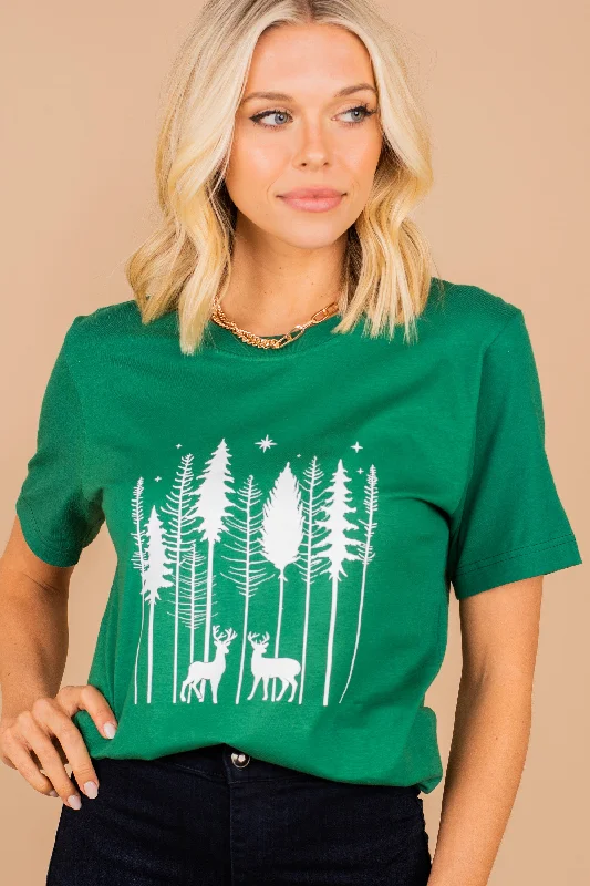 Velvet T-ShirtsWinter Wonderland Evergreen Graphic Tee