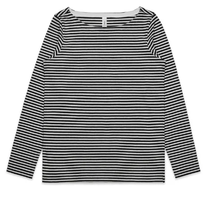 V-Neck T-ShirtsWomens Bowery Stripe L/S Tee